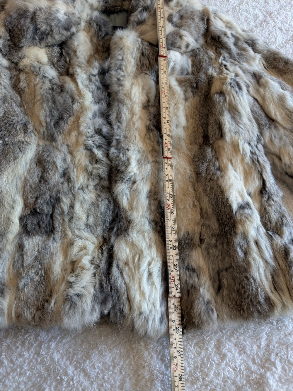 Vintage Genuine Rabbit Fur Coat-Dino Ricco - Picture 15 of 16